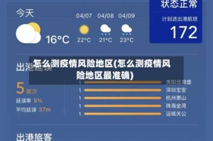 怎么测疫情风险地区(怎么测疫情风险地区最准确)