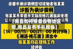 【南昌如何报备疫情地区呢,南昌发布手机报备】