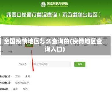 全国疫情地区怎么查询的(疫情地区查询入口)