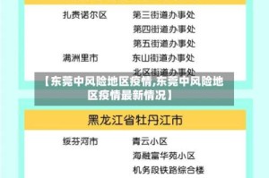 【东莞中风险地区疫情,东莞中风险地区疫情最新情况】