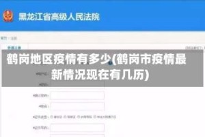 鹤岗地区疫情有多少(鹤岗市疫情最新情况现在有几历)