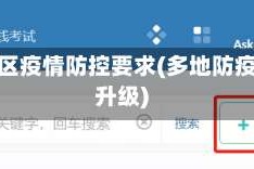 多个地区疫情防控要求(多地防疫防控升级)