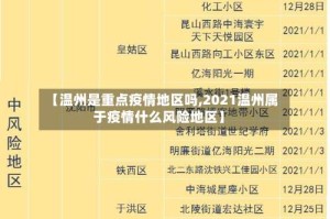 【温州是重点疫情地区吗,2021温州属于疫情什么风险地区】