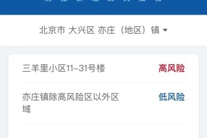 “北京朝阳一地升高风险区” 北京朝阳区最新风险等级划分？