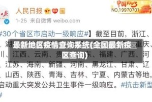 最新地区疫情查询系统(全国最新疫区查询)