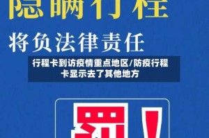 行程卡到访疫情重点地区/防疫行程卡显示去了其他地方