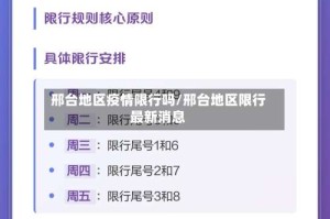 邢台地区疫情限行吗/邢台地区限行最新消息