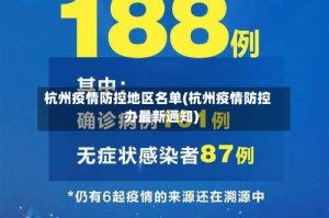 杭州疫情防控地区名单(杭州疫情防控办最新通知)