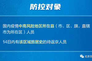 北京市对返京人员的通知.北京市对返京人员的要求最新规定