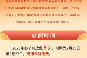 春节免费高速时间2021︰(春节免费高速时间2026)