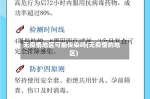 无疫情地区可能传染吗(无疫情的地区)