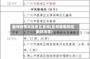盖州疫情风险地区查询(盖州疫情防控最新消息)