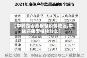 【中转是否要报备疫情地区,中转还需要做核酸么】