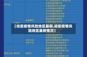 【哈密疫情风险地区最新,哈密疫情风险地区最新情况】