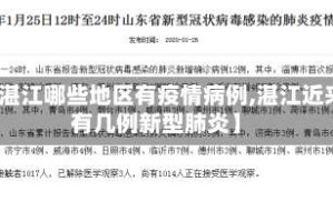 【湛江哪些地区有疫情病例,湛江近来有几例新型肺炎】