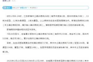 江苏盐城新增1例境外输入︰(江苏盐城新增疫情)