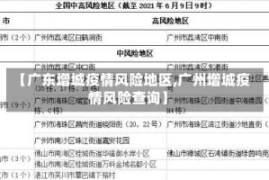 【广东增城疫情风险地区,广州增城疫情风险查询】