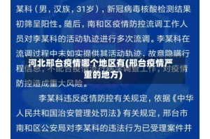 河北邢台疫情哪个地区有(邢台疫情严重的地方)