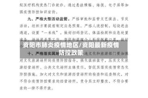 资阳市肺炎疫情地区/资阳最新疫情防控政策