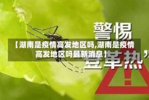 【湖南是疫情高发地区吗,湖南是疫情高发地区吗最新消息】