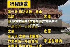 无疫情地区进入太原旅游(太原疫情进出太原)