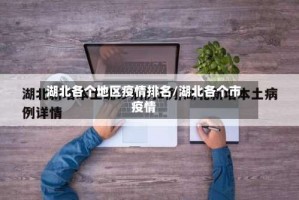 湖北各个地区疫情排名/湖北各个市疫情