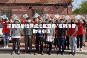 撤销疫情检测点地区查询/检测报告撤销申请