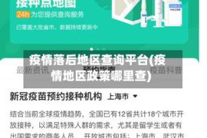 疫情落后地区查询平台(疫情地区政策哪里查)