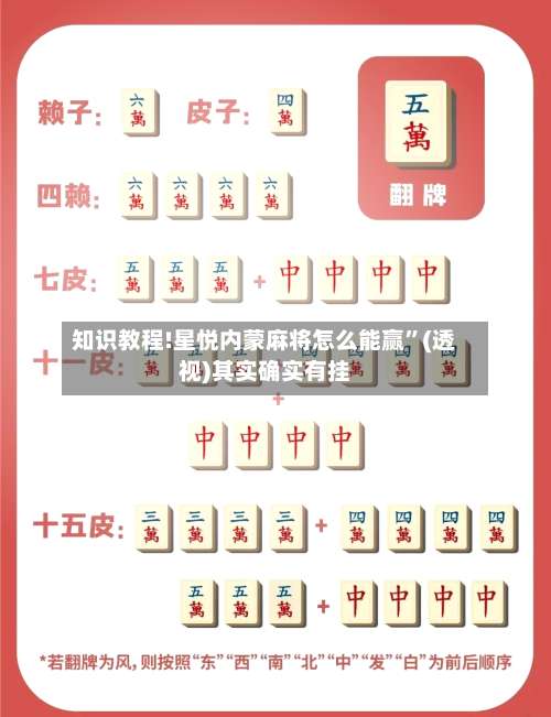 知识教程!星悦内蒙麻将怎么能赢	”(透视)其实确实有挂-第2张图片