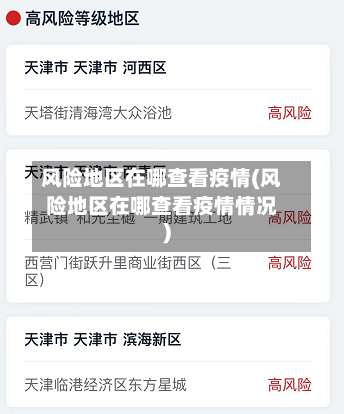 风险地区在哪查看疫情(风险地区在哪查看疫情情况)-第2张图片