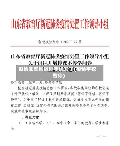 疫情哪些地区停学通知了(疫情学校暂停)-第2张图片