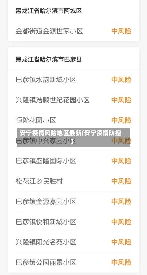 安宁疫情风险地区最新(安宁疫情防控)-第2张图片