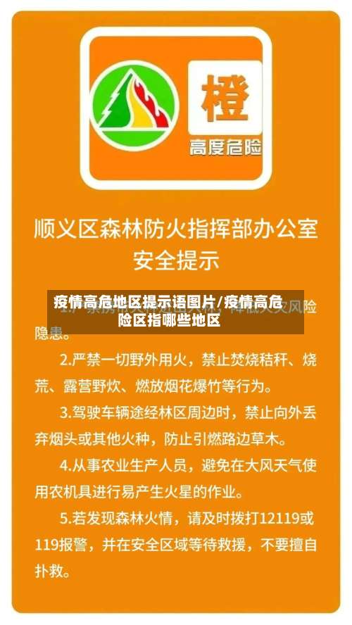 疫情高危地区提示语图片/疫情高危险区指哪些地区-第2张图片