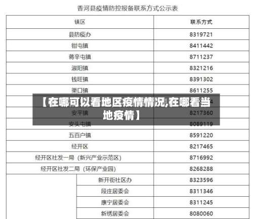 【在哪可以看地区疫情情况,在哪看当地疫情】-第3张图片