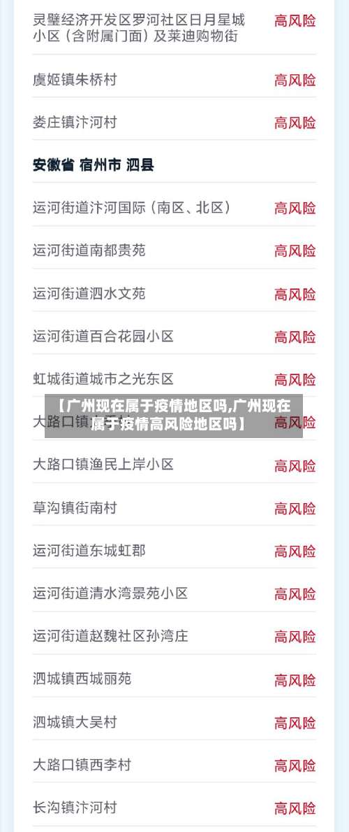 【广州现在属于疫情地区吗,广州现在属于疫情高风险地区吗】-第2张图片