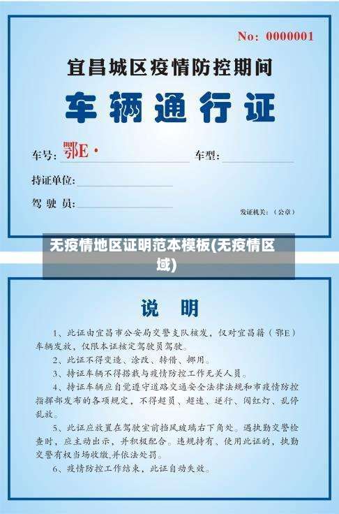 无疫情地区证明范本模板(无疫情区域)-第1张图片
