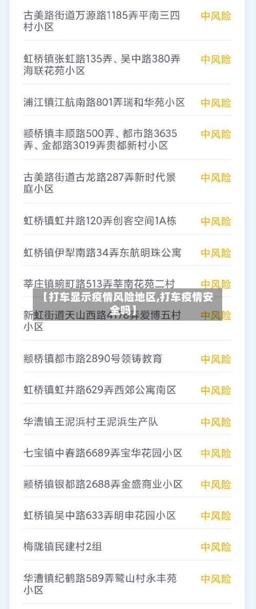 【打车显示疫情风险地区,打车疫情安全吗】-第1张图片