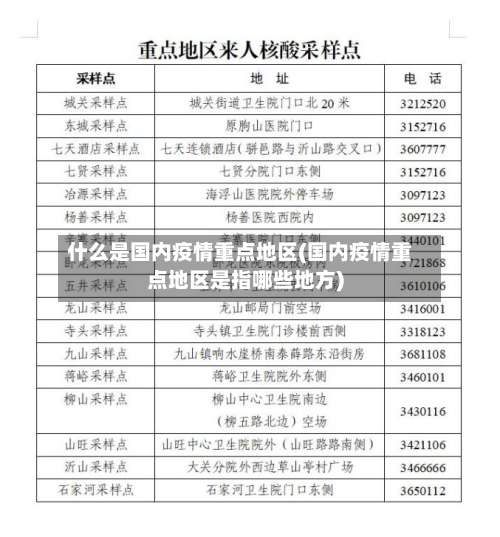 什么是国内疫情重点地区(国内疫情重点地区是指哪些地方)-第2张图片