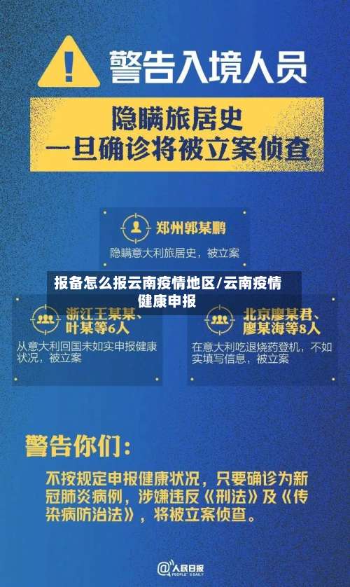 报备怎么报云南疫情地区/云南疫情健康申报-第2张图片
