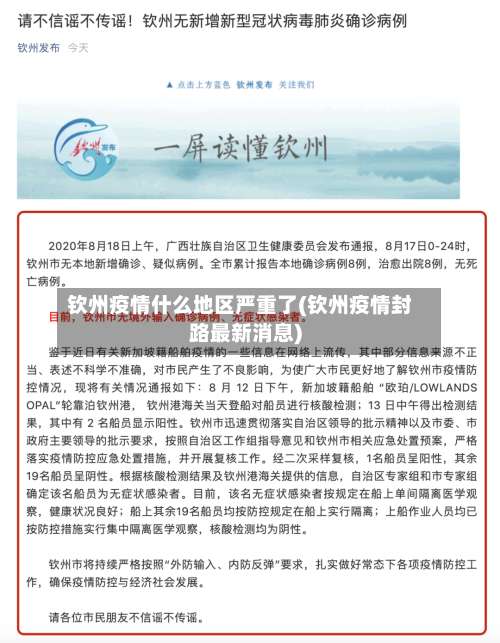 钦州疫情什么地区严重了(钦州疫情封路最新消息)-第2张图片