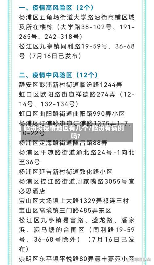 临汾没疫情地区有几个/临汾有病例吗?-第3张图片