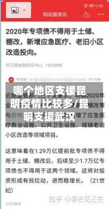 哪个地区支援昆明疫情比较多/昆明支援武汉-第1张图片
