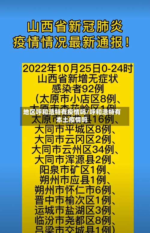 地区呼和浩特有疫情吗/呼和浩特有本土疫情吗-第1张图片