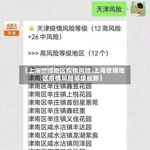 【上海世博地区疫情风险,上海世博地区疫情风险等级最新】-第1张图片