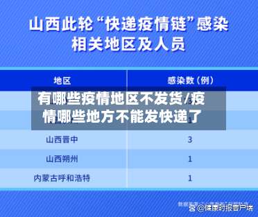 有哪些疫情地区不发货/疫情哪些地方不能发快递了-第3张图片