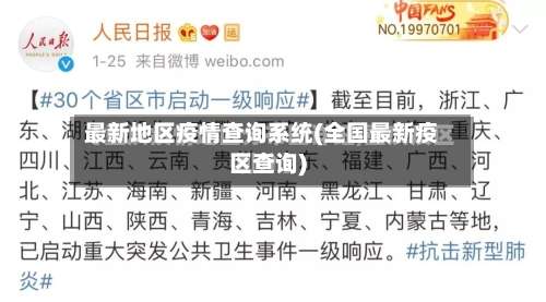 最新地区疫情查询系统(全国最新疫区查询)-第1张图片