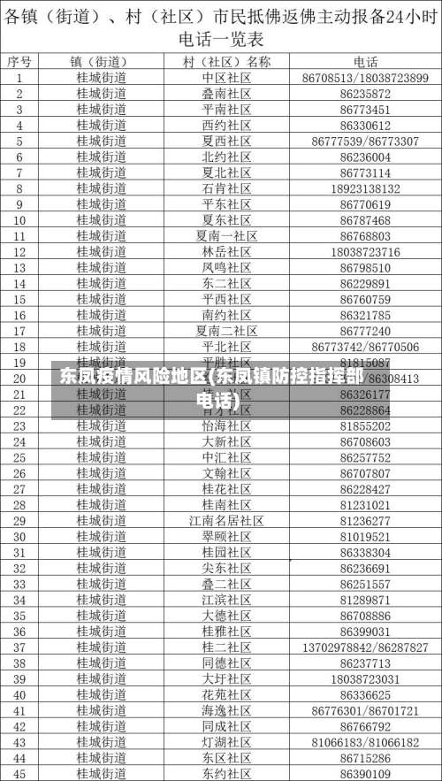 东凤疫情风险地区(东凤镇防控指挥部电话)-第2张图片