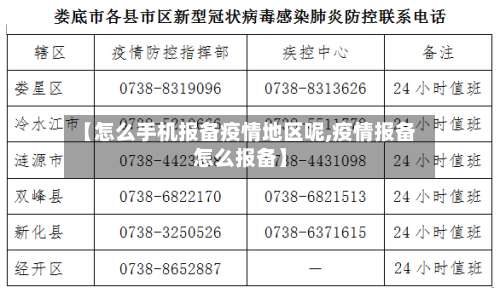 【怎么手机报备疫情地区呢,疫情报备怎么报备】-第1张图片