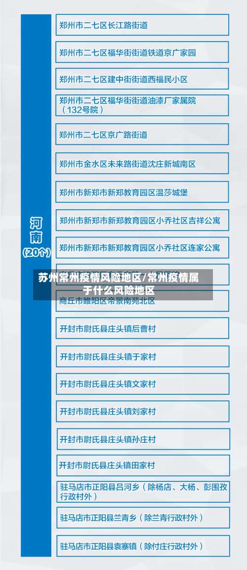 苏州常州疫情风险地区/常州疫情属于什么风险地区-第2张图片