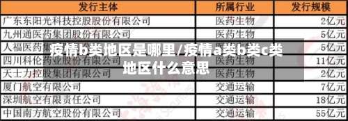 疫情b类地区是哪里/疫情a类b类c类地区什么意思-第3张图片